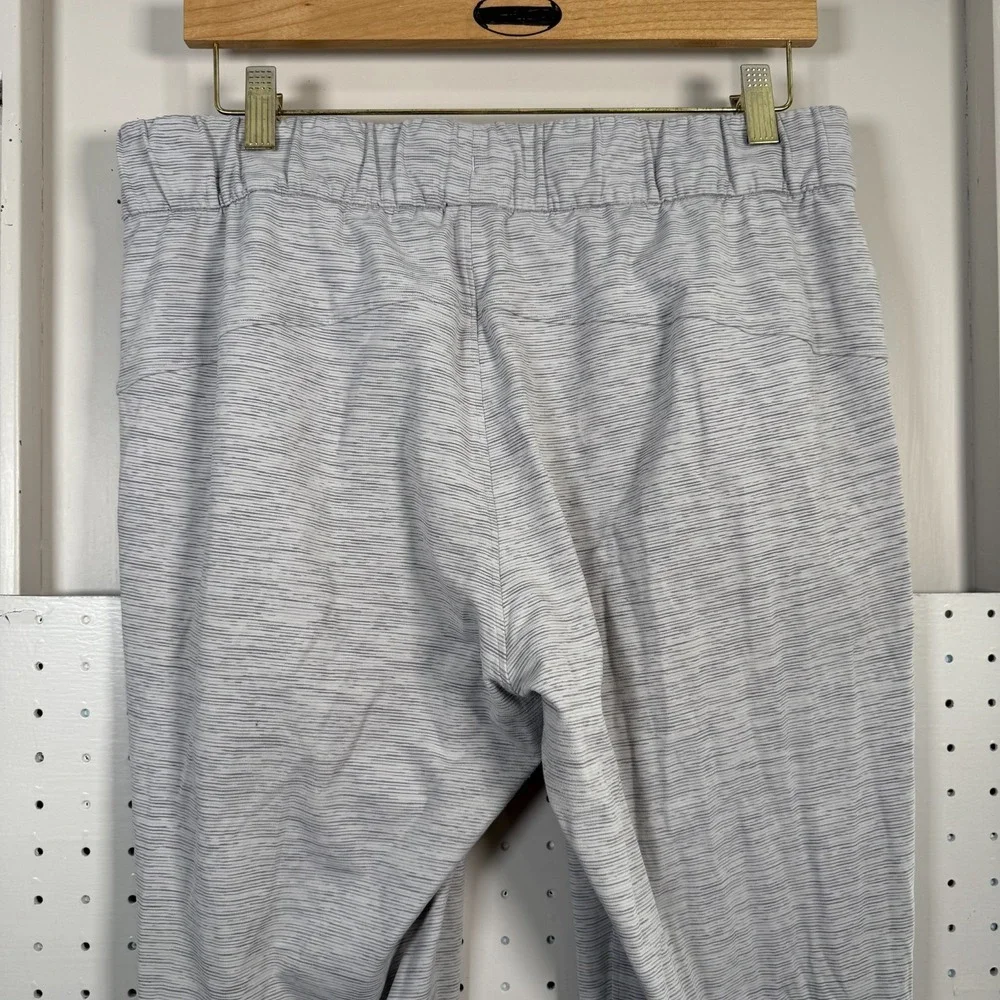 Lululemon On The Fly Pants Womens 10 Gray Space Dye Drawstring Waist Performance